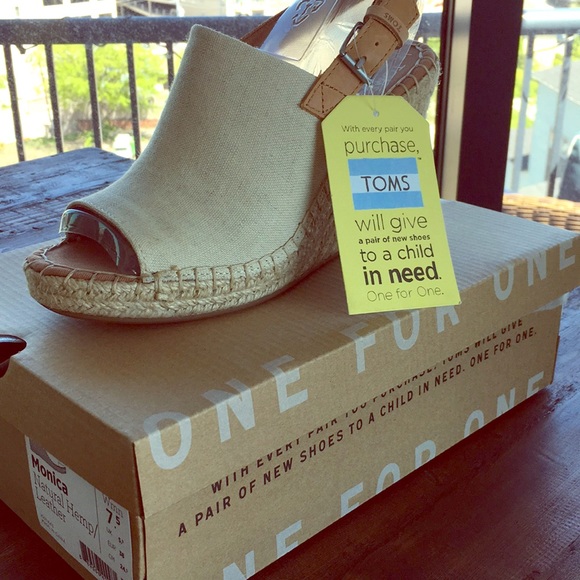 toms monica wedges navy